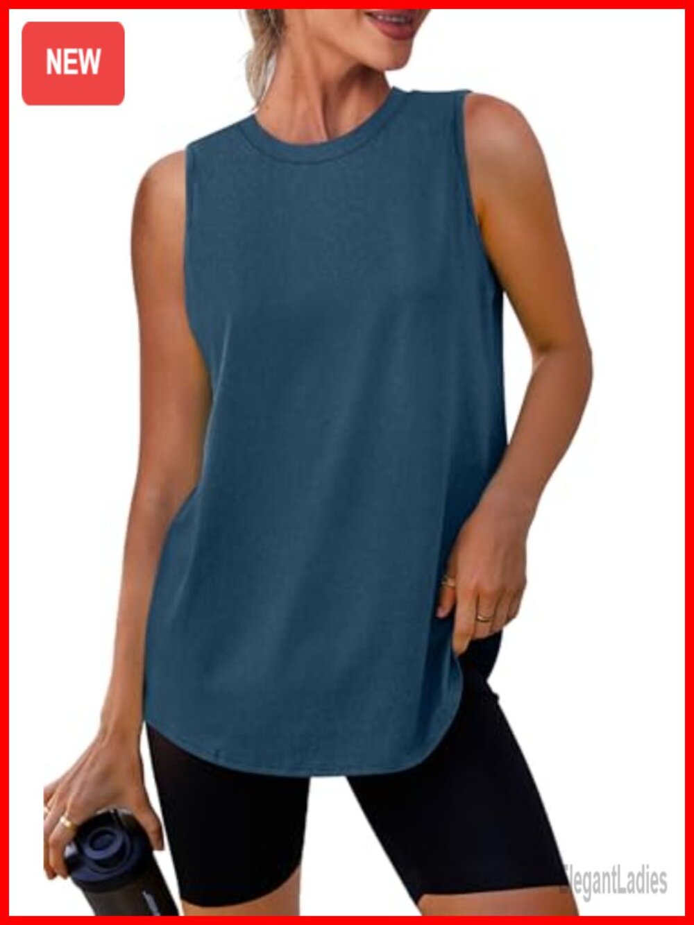 Women's Loose Fit Sleeveless Workout Tank Top High Neck Athletic Yoga Run